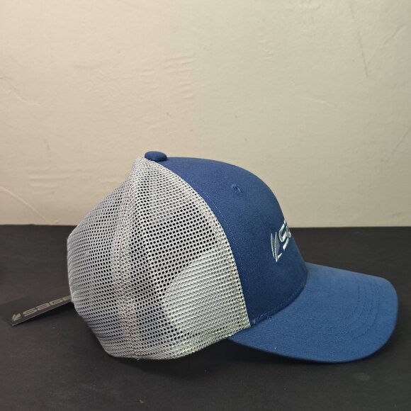 Sage Flyfishing Mesh Trucer Hat Cap Snap Back Blue White Embroidered Spell Out - Picture 5 of 12